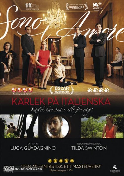 Io sono l&#039;amore - Swedish DVD movie cover