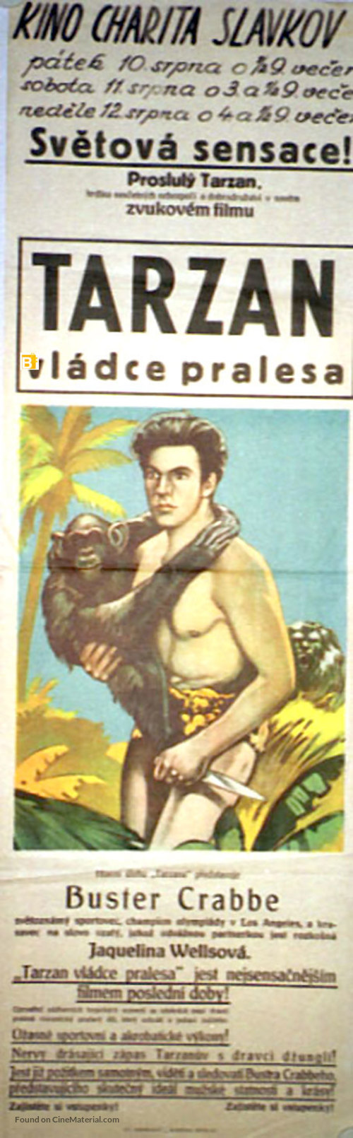 Tarzan the Fearless - Czech Movie Poster