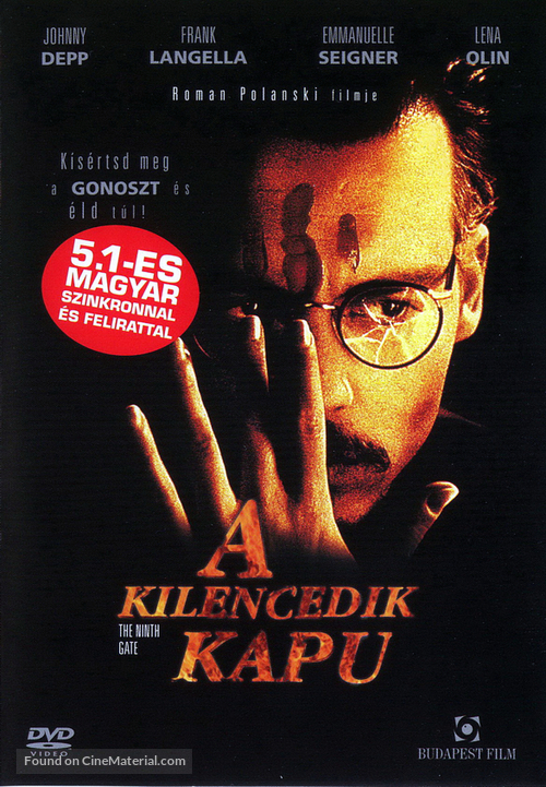 The Ninth Gate - Hungarian DVD movie cover