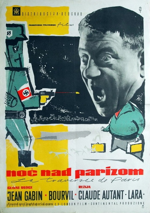 La travers&eacute;e de Paris - Yugoslav Movie Poster