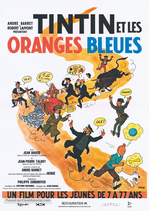 Tintin et les oranges bleues - French Re-release movie poster