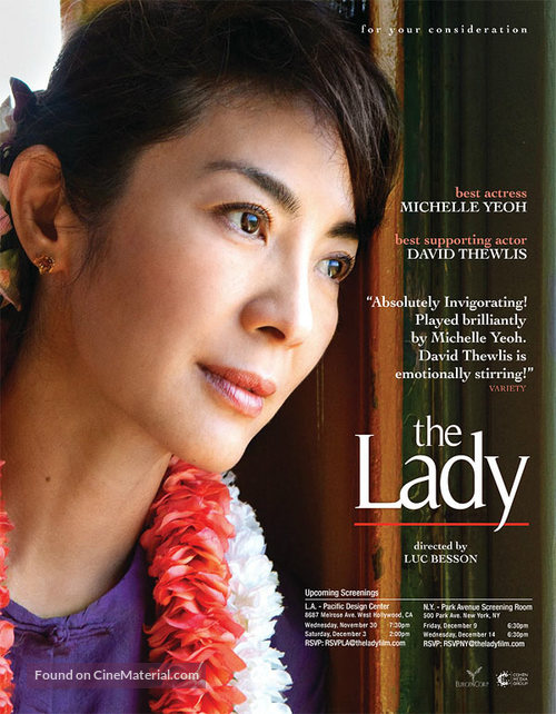 The Lady - For your consideration movie poster