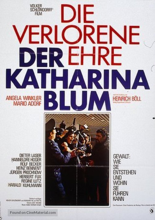 Die verlorene Ehre der Katharina Blum oder: Wie Gewalt entstehen und wohin sie f&uuml;hren kann - German Movie Poster