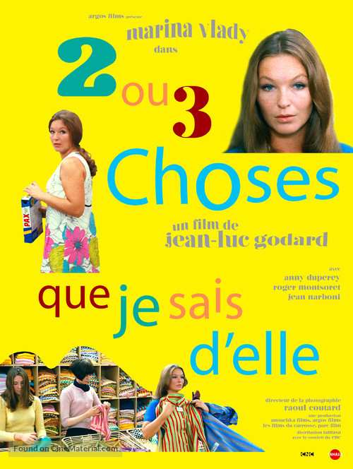 2 ou 3 choses que je sais d&#039;elle - French Re-release movie poster