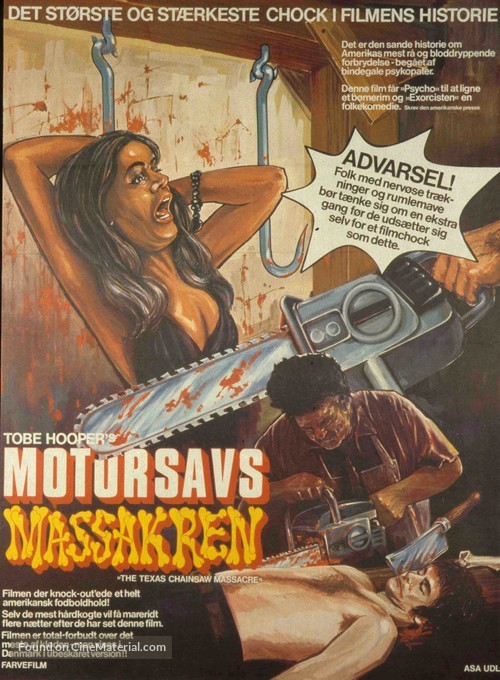 The Texas Chain Saw Massacre - Danish Movie Poster