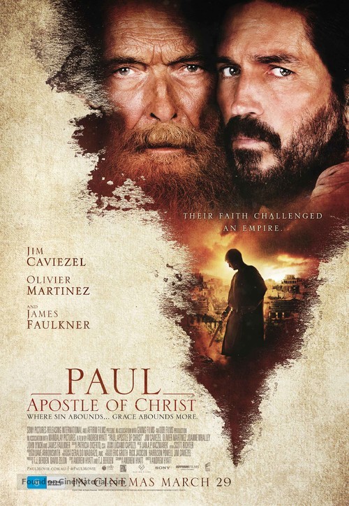 Paul, Apostle of Christ - Australian Movie Poster