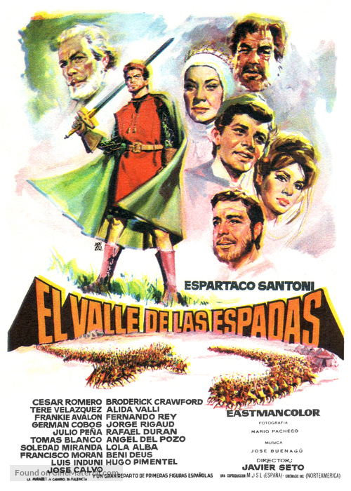El valle de las espadas - Spanish Movie Poster