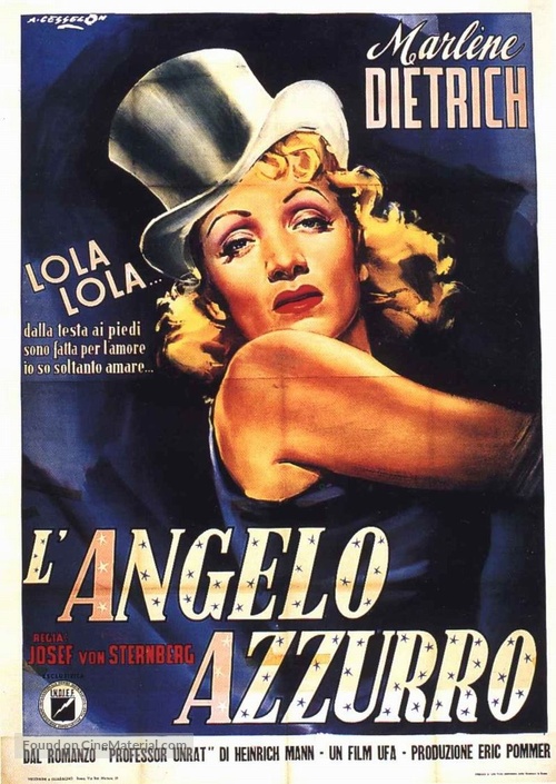 Der blaue Engel - Italian Movie Poster