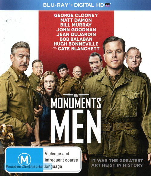The Monuments Men - Australian Blu-Ray movie cover