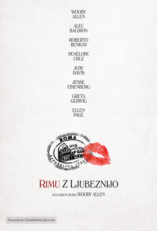 To Rome with Love - Slovenian Movie Poster