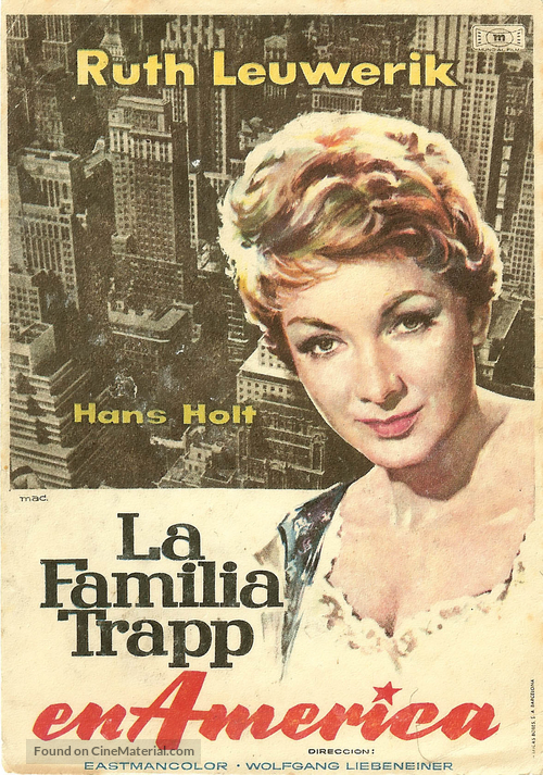 Die Trapp-Familie in Amerika - Spanish Movie Poster