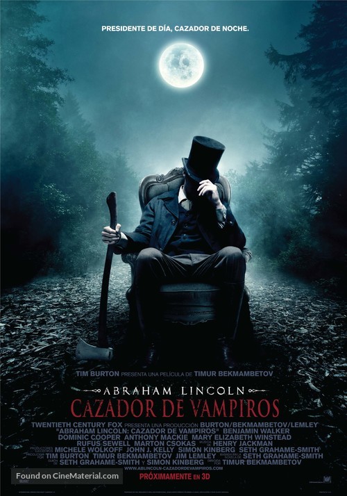 Abraham Lincoln: Vampire Hunter - Argentinian Movie Poster