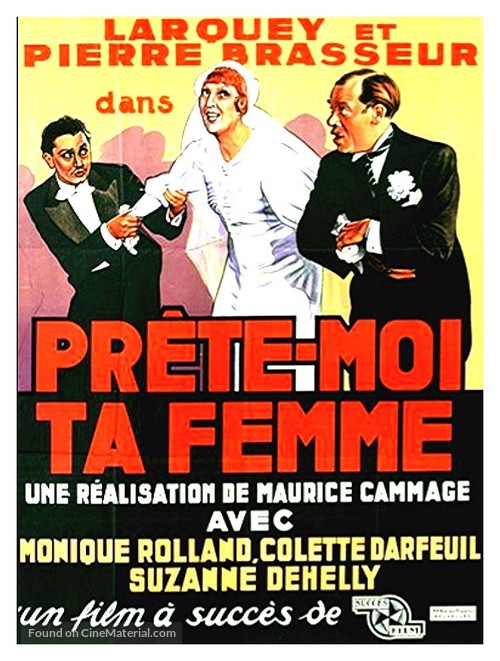 Pr&ecirc;te-moi ta femme - French Movie Poster