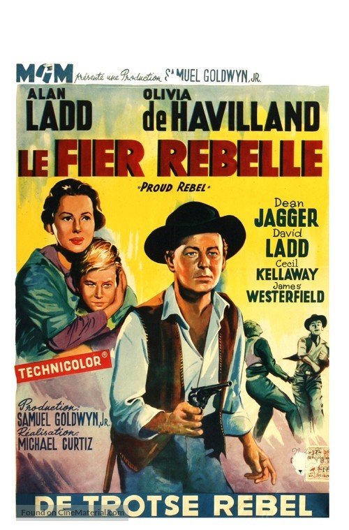 The Proud Rebel - Belgian Movie Poster
