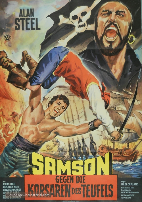 Sansone contro il corsaro nero - German Movie Poster