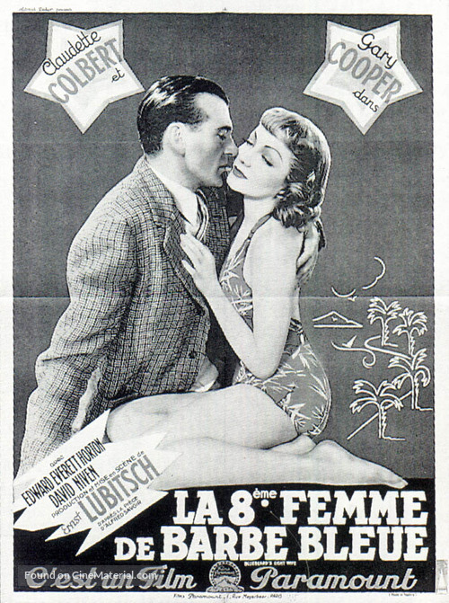 Bluebeard&#039;s Eighth Wife - French Movie Poster