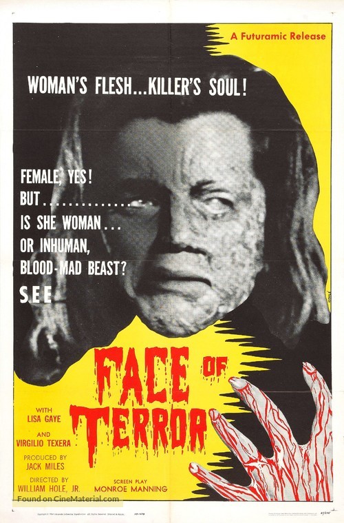 La cara del terror - Movie Poster