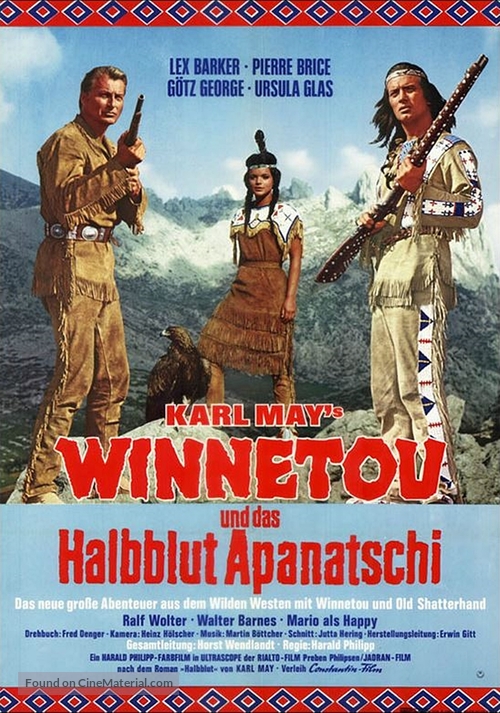 Winnetou und das Halbblut Apanatschi - German Movie Poster