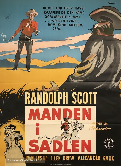 Man in the Saddle - Danish Movie Poster