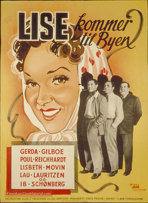 Lise kommer til Byen - Danish Movie Poster