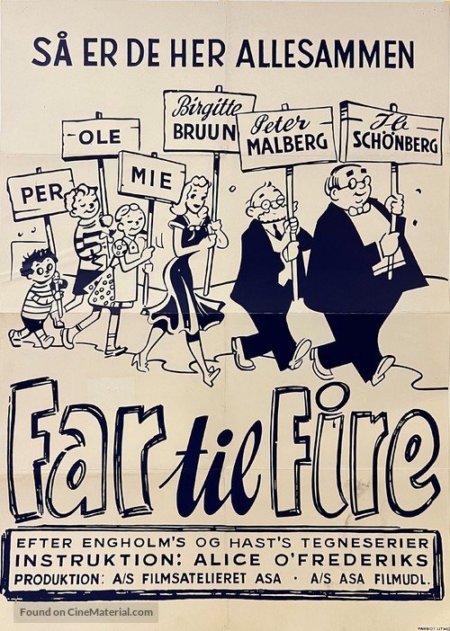 Far til fire - Danish Movie Poster