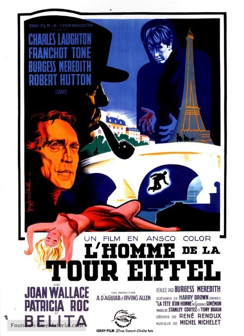 The Man on the Eiffel Tower - French Movie Poster