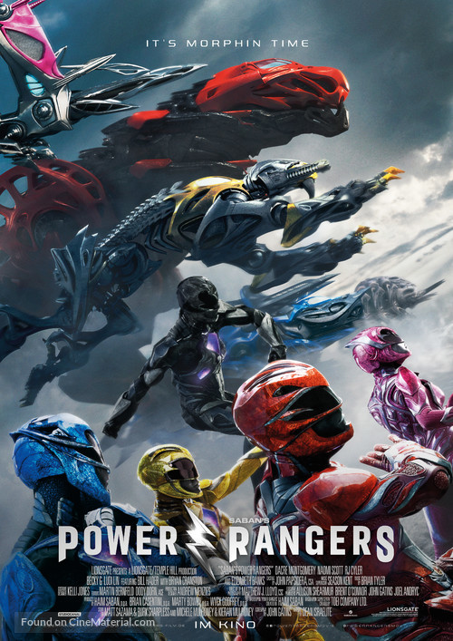 Power Rangers - German Movie Poster