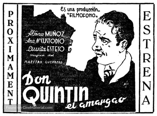 Don Quint&iacute;n el amargao - Spanish poster