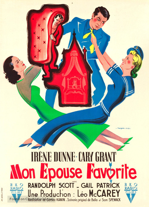 My Favorite Wife - French Movie Poster