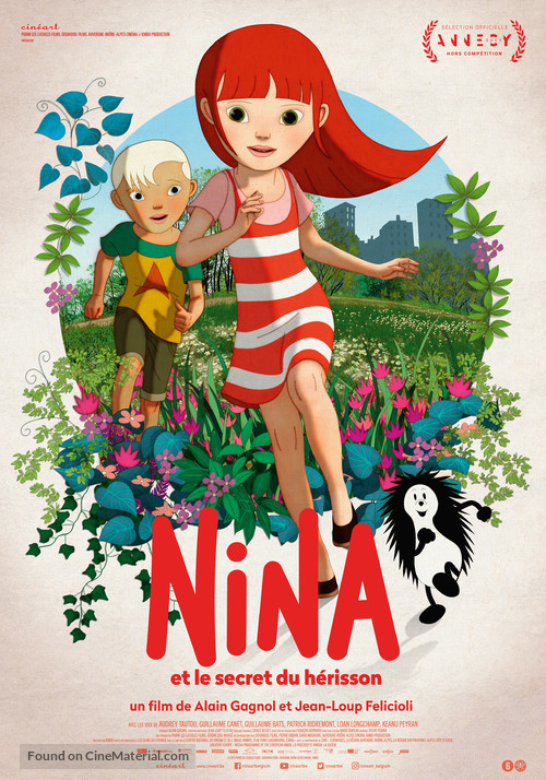 Nina et le secret du h&eacute;risson - Belgian Movie Poster