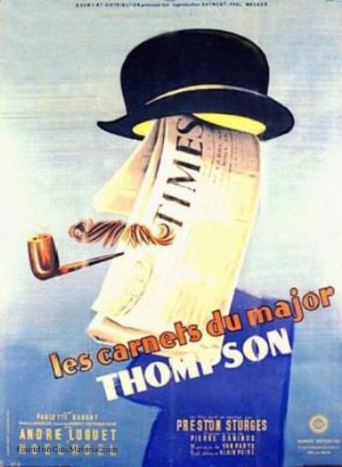 Les carnets du Major Thompson - French Movie Poster