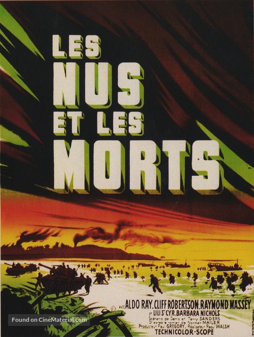 The Naked and the Dead - French Movie Poster