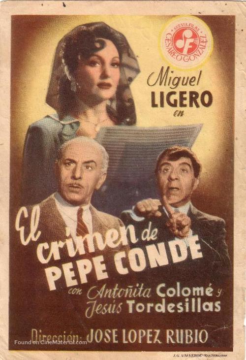 Crimen de Pepe Conde, El - Spanish Movie Poster