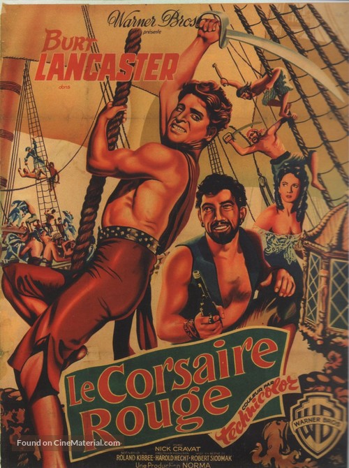The Crimson Pirate - French Movie Poster