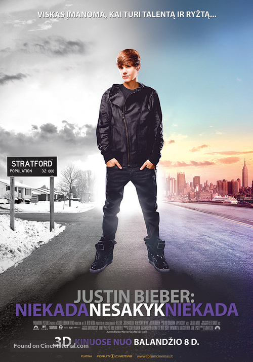 Justin Bieber: Never Say Never - Lithuanian Movie Poster