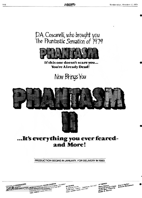 Phantasm II - poster