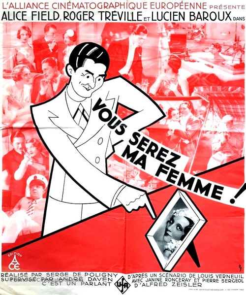 Vous serez ma femme - French Movie Poster