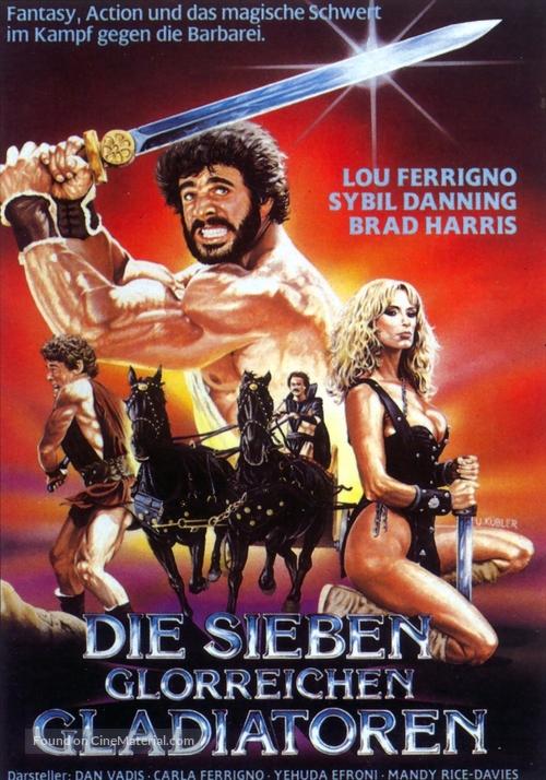 I sette magnifici gladiatori - German Movie Poster