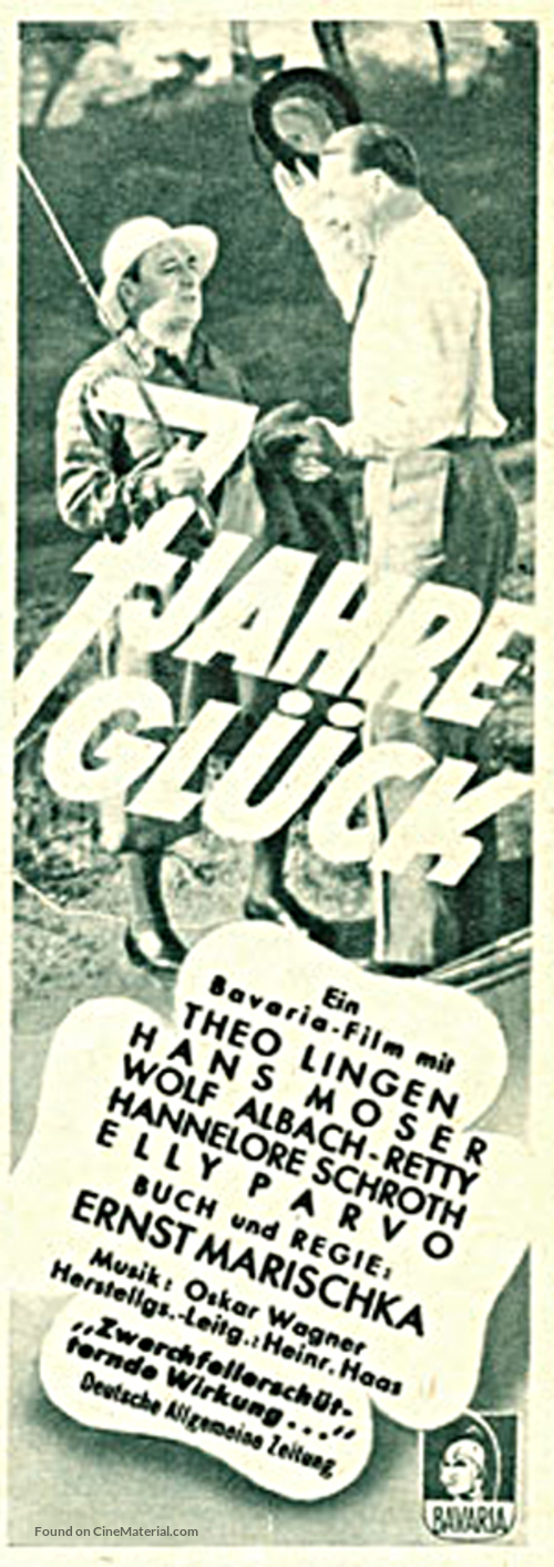 Sieben Jahre Gl&uuml;ck - German poster