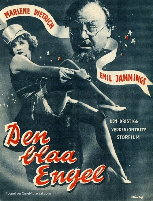 Der blaue Engel - Danish Movie Poster
