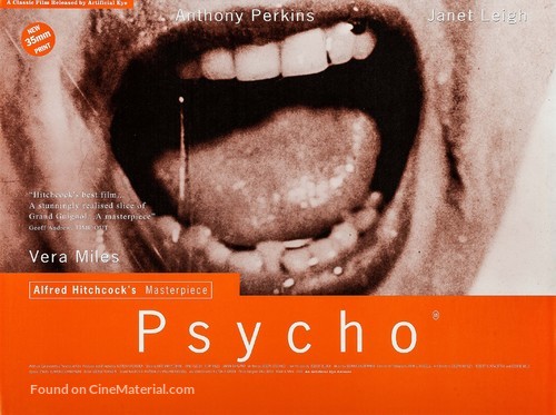 Psycho - British Movie Poster