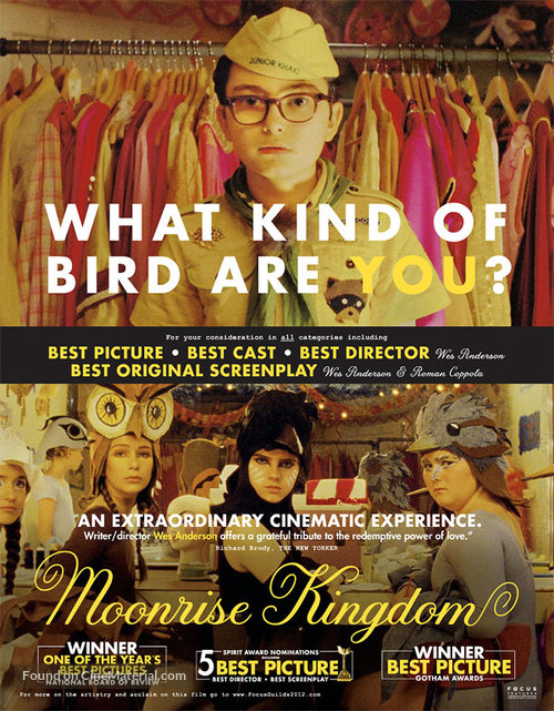 Moonrise Kingdom - For your consideration movie poster