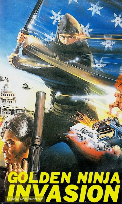 Golden Ninja Invasion - German VHS movie cover