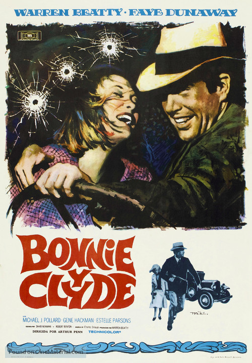 Bonnie and Clyde - Spanish Movie Poster