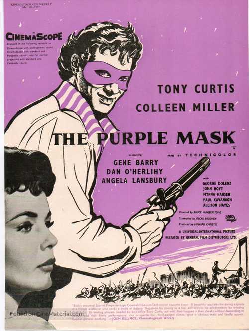 The Purple Mask - British Movie Poster