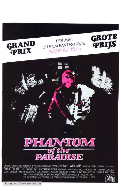 Phantom of the Paradise - Belgian Theatrical movie poster