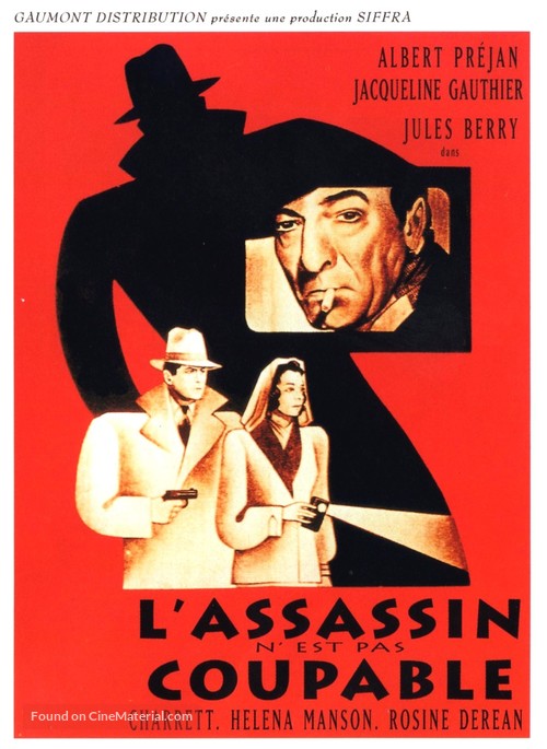 L&#039;assassin n&#039;est pas coupable - French Movie Poster