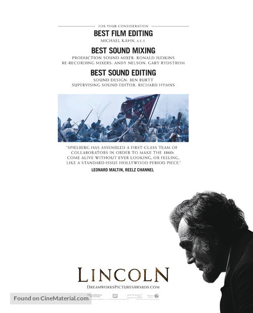 Lincoln - For your consideration movie poster