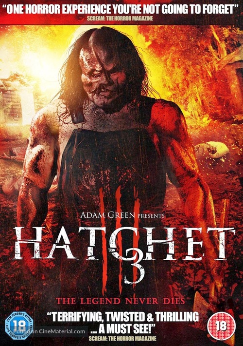 Hatchet III - British DVD movie cover