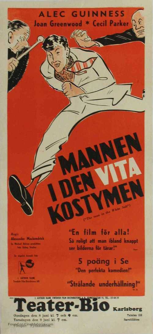 The Man in the White Suit - Swedish Movie Poster